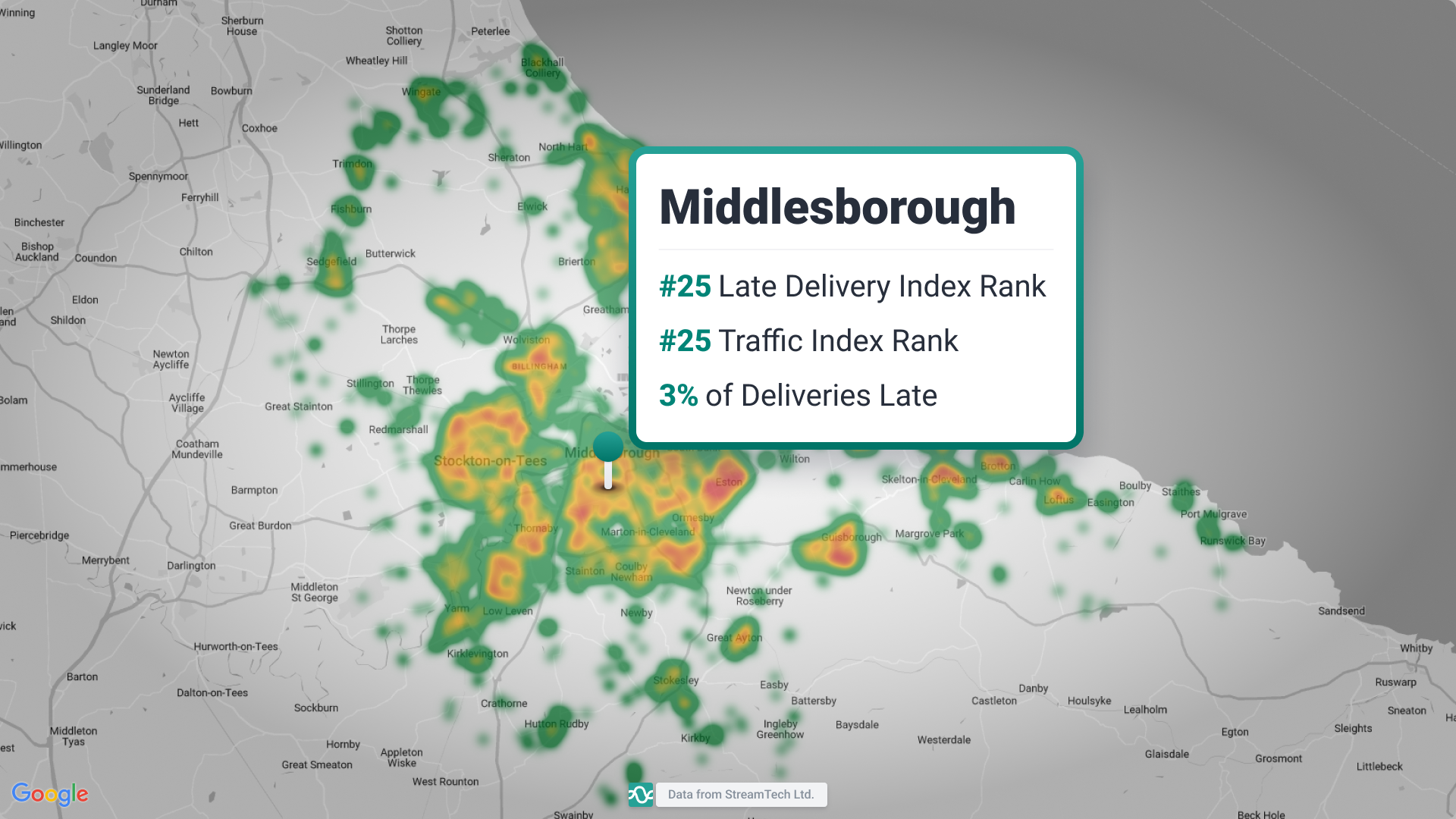 Middlesborough-Late-Delivery-heatmap