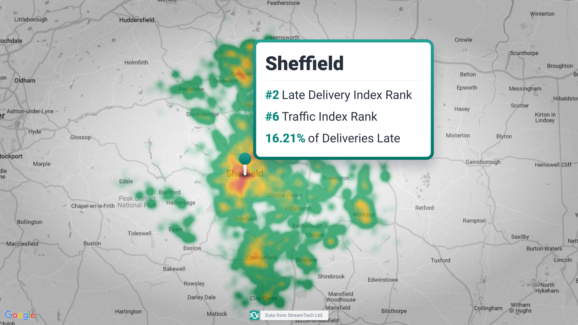 Sheffield-Late-Delivery-heatmap