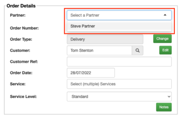 Assigning orders to a Business Partner | Knowledge Base | Stream