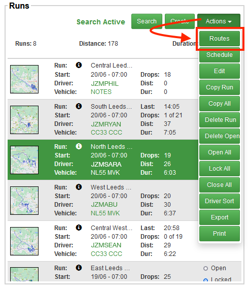 Route-Comparison-Open-Window-Using-Button