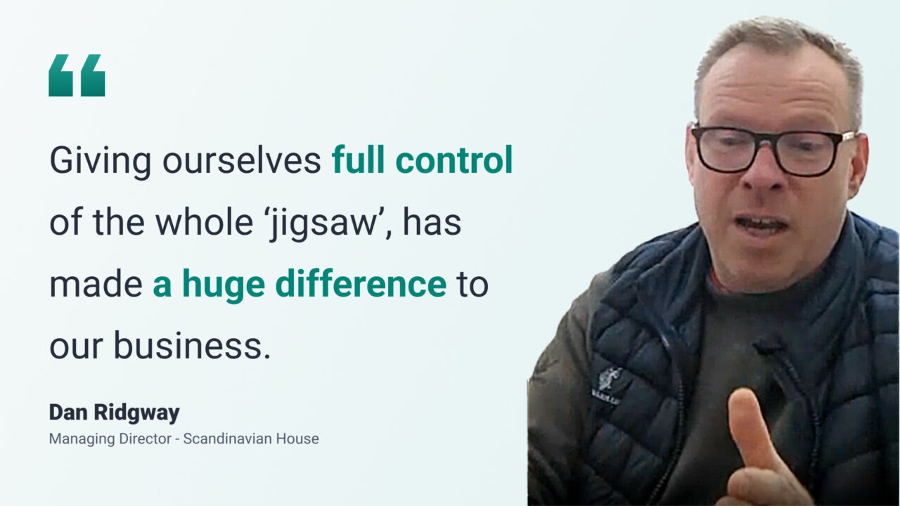 Dan ridgway quote on managing wholesale and logistics in-house, "giving ourselves full control of the whole jigsaw has made a huge difference to our business"