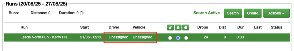 Screenshot showing how to open the'resources' modal on the planning screen