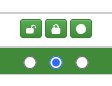 Screenshot showing the status radio buttons for individual runs