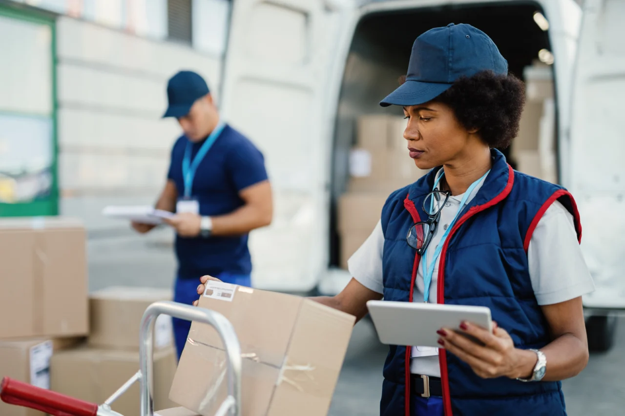 Delivery driver using mobile delivery forms