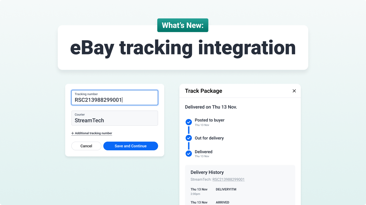 Provide valid tracking to eBay for delivery