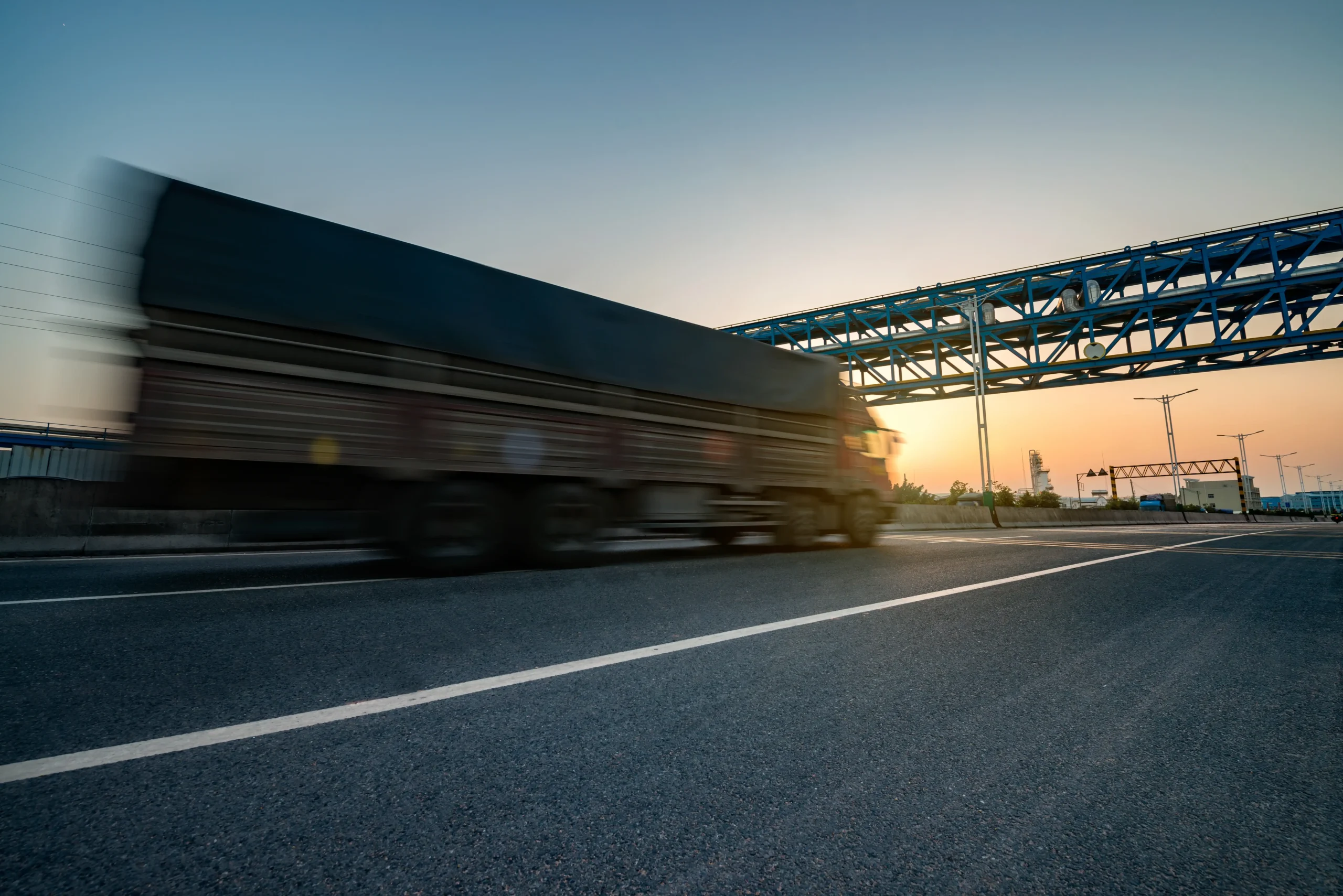 HGV avoiding a bridge strike in Ireland