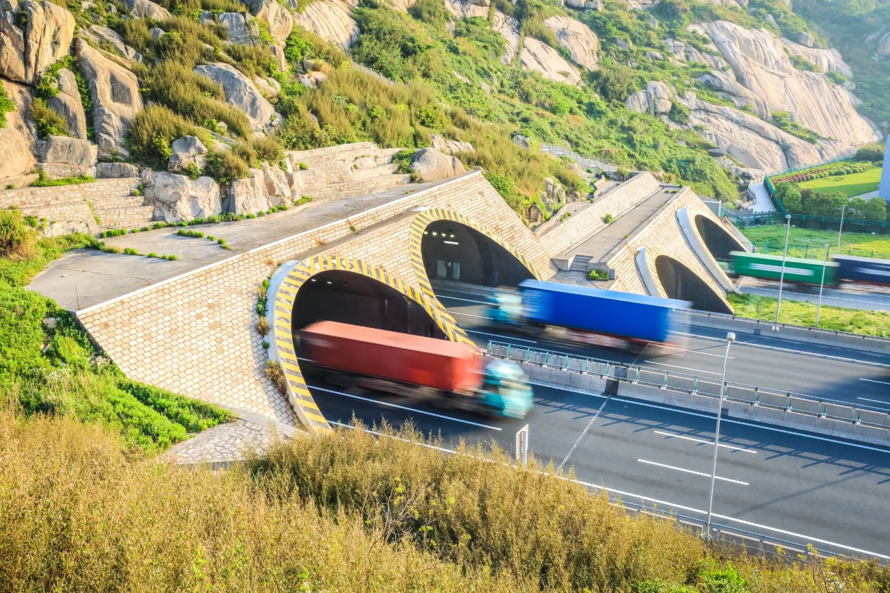 HGV route under a bridge