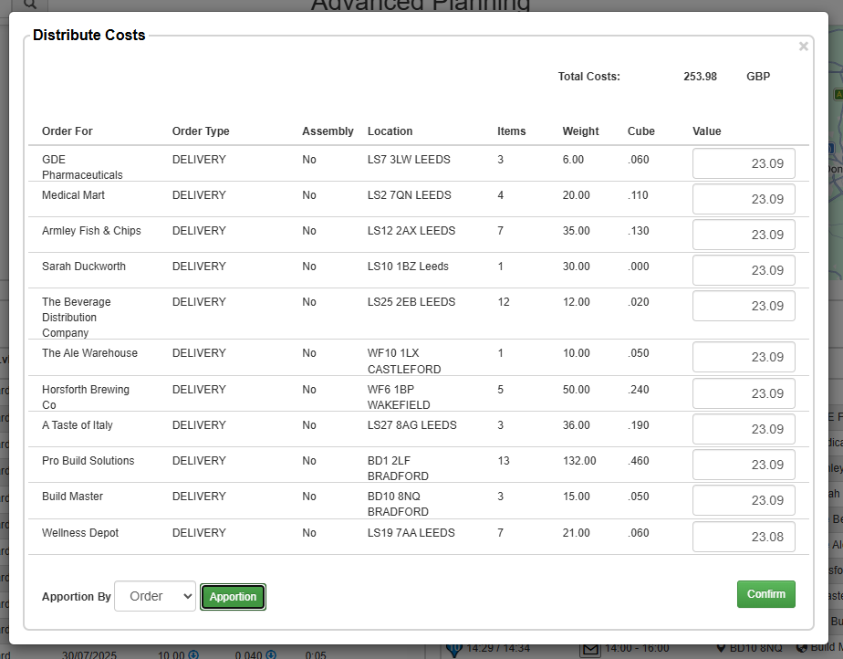 Distribute-Costs-by-Order