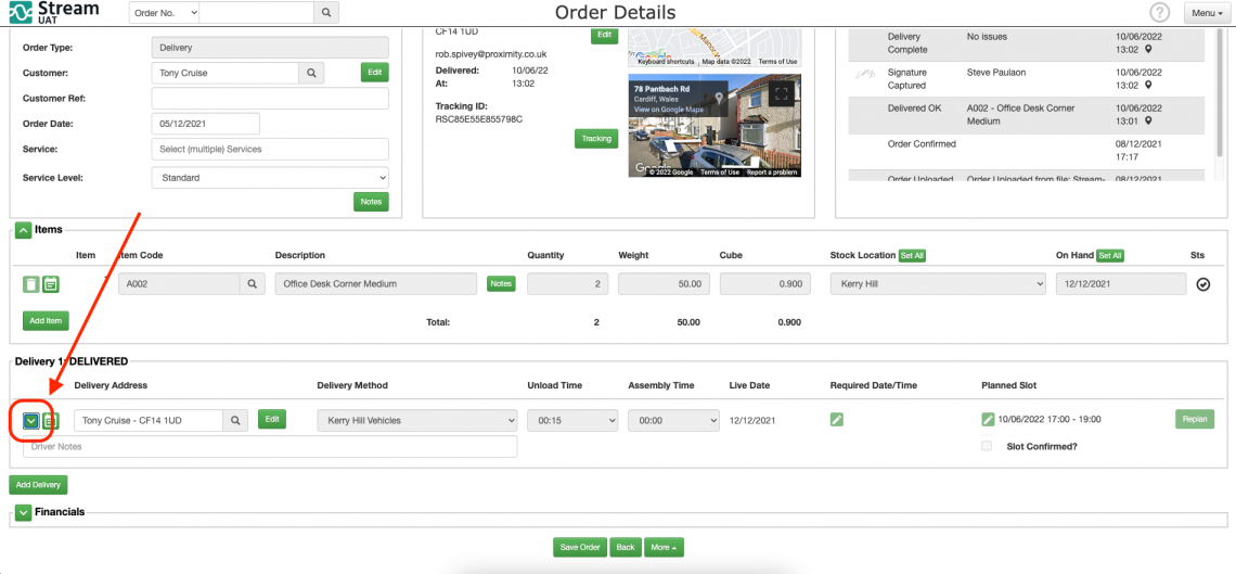 Order-Search-Click-Green-Arrow-to-Show-Delivery-Details