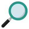 Icon showing magnifying glass to look up orders quickly