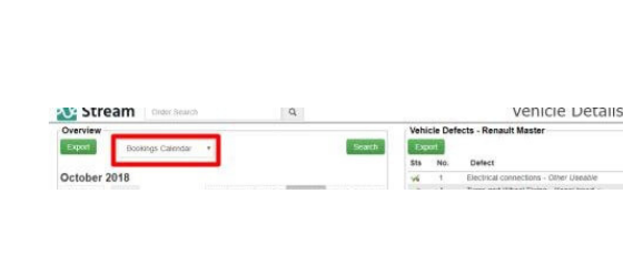 Fleet management software vehicle bookings calendar